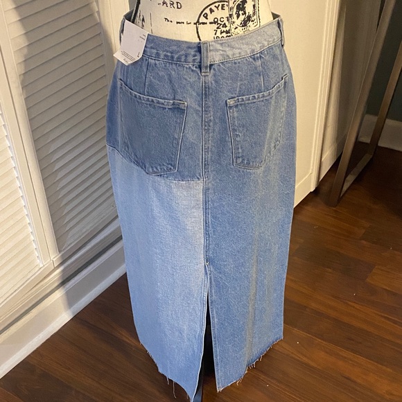 KanCan Light Blue Denim Midi Skirt - Picture 2 of 6